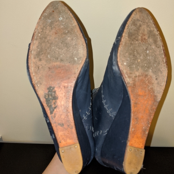 Rachel Comey Navy Wedge Booties - 8.5 - Picture 8 of 8